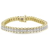 1 Carat Diamond 14K Straight Line Link Bracelet (1ctw, I-J, I2-I3)