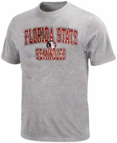 Florida State University FSU NCAA Name And Logo Men's Gray Shirt Big Sizes (3X)