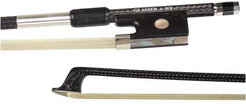 Glasser Braided Carbon Fiber 44 Violin Bow with Nickel Mounting