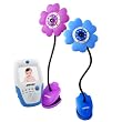 Agptek Handheld Portable Interference Free Wireless Digital 2.5 vido color baby monitor Wireless Camera Daisy-(Day & Night) (Video&Audio) Infant Nursery Monitor with rechargeable receiver w/2 Packs CCTV Surveillance Cameras(1 Plus 2 blue and purple) "