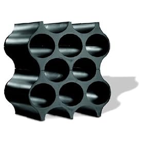 Koziol Designs Set Up Modular Bottle Rack Holder, Black by Koziol