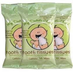 Tooth Tissues *** (3) THREE PACKS *** Dental Wipes for Baby and Toddler Smiles