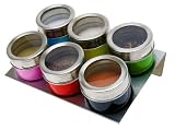 Kitchen & Housewares : Present Time  Spice cans magnetic s/s coloured set