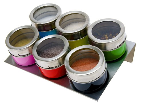 Present Time Spice cans magnetic s/s coloured set