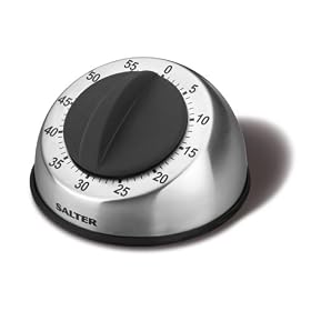 Salter Mechanical 60-Minute Countdown Mechanical Timer, Stainless Steel