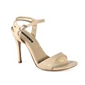 4 Inch Womens Sexy Evening Shoe With Open Toe And Ankle Straps Sandal Beige
