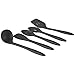 Bread Maker Machine Small 4Lb, 25-In-1 Bread Dough Maker, Bread Machine With Nonstick Ceramic PanResistant Silicone Cooking Utensil Set with Hygienic Solid Coating, Set of 5 (Black)