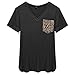 ACEVOG Ladies Women Loose Leopard Printing Casual Tops T Shirt Blouse