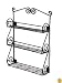 Spectrum 43710 Wall-Mount Scroll Spice Rack, Black
