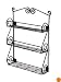 Spectrum Wall-Mountable Black Scroll Spice Rack