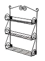 Spectrum 43710 Wall-Mount Scroll Spice Rack, Black
