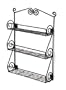 Spectrum Wall-Mountable Black Scroll Spice Rack