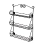 Spectrum Wall-Mountable Black Scroll Spice Rack
