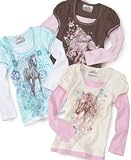 Beautees Little Girl Skater Sleeve Top with Horse