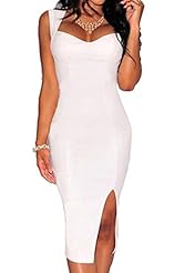 Keyhole Faux-Leather/Polyester/Spandex Sleeveless Spring Summer Winter Club Dress/Midi Dress 