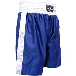 Kick Boxing Shorts Muay Thai Kickboxing Short Martial Arts Contact Satin Blue Large