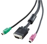 6ft PS2/hddb15 Premium Shielded 3-in-1kvm Cable