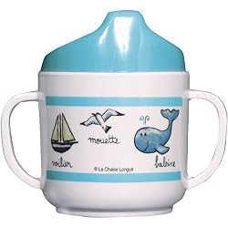 Sippy Cup Baby Cie La Mer: Ocean or Seaside Melamine Colorful DinnerWare with Wording