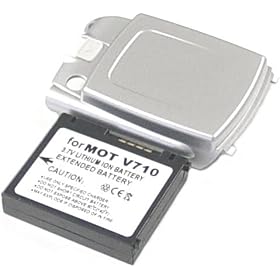 Motorola V710, A840, E815 Ultra Extended Lithium-Ion Battery (1400mAh) with Battery Cover by AccessoryOne