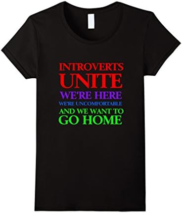 ChicGeek Introverts Unite Funny T-Shirt - Female XL - Black