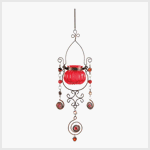 Red Jeweled Candleholder - Style 38952