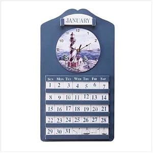 Lighthouse Clock with Calendar CT-33773