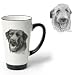 Porcelain Funnel Cup with Irish Wolfhound (6 inch, Black and white)
