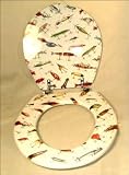 Antique Lures Wood Toilet Seat