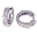 Diamond Hoop Earrings in White Gold (with Safety Lock)
