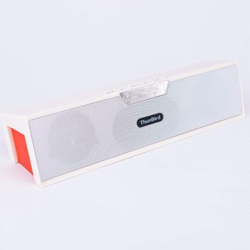 Thunbird Wireless Bluetooth Stereo Speaker with LED Display Portable Dual Speakers and Enhanced Bass Resonator, Multi-functional Radio & Alarm Clock, Support Handfree and Redial,for iPhone 6, 6 Plus 5S 5C 5, 4S 4 / Oneplus / iPad 4 3 2, iPad Air / Samsung Galaxy S6 S6 Edge S5 S4 S3 / Galaxy Tab and Laptops / PC Computers / MP3 Players (White+Red)