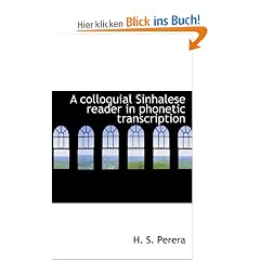 A Colloquial Sinhalese Reader in Phonetic Transcription