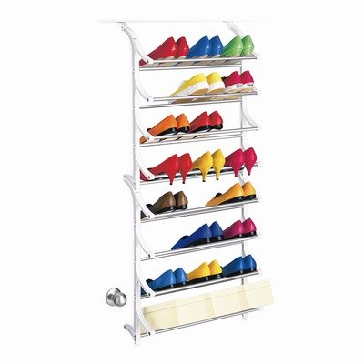 See Lynk 1455024DS OverDoor Rack Shoe Storage, White