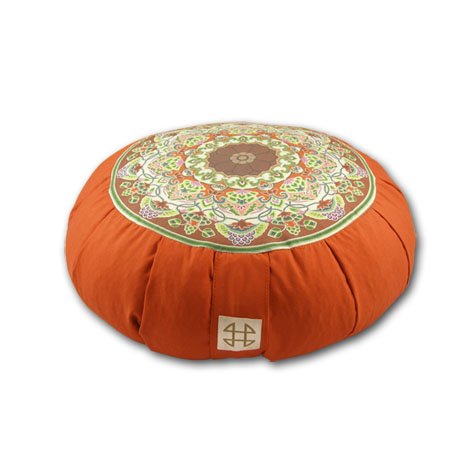 Relaxso Zafu Meditation Cushion, Toile Mocha - Meditation Timer