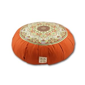 Relaxso Zafu Meditation Cushion, Toile Mocha