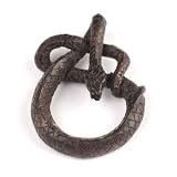 Brown carved tribal natural wood snake pendant necklace by 81stgeneration
