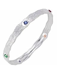 Sterling Silver Multi-Gemstone Bracelet -- LIFETIME WARRANTY