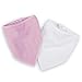 aden by aden + anais Bandana Bib, Solid Pink and White