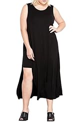 Plus Size Slit Jersey/Rayon/Spandex/Knit Fall Bodycon Dress/Maxi Dress 