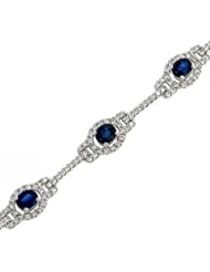 Sapphire and Pave Diamond Bracelet