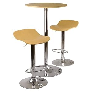 Click here to buy Kallie Pub Table with 2 Adjustable Stools - Natural by Winsome.