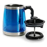 Danesco Travel Mug with French Press, Blue