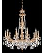 Schonbek 5693-49GS Milano 14 Light Two Tier Chandelier in Black Pearl with Swarovski Strass Golden Shadow crystal