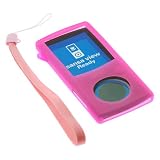 SanDisk Sansa View 8GB 16Gb Flexible Soft Silicone Skin Case With Strap - Pink