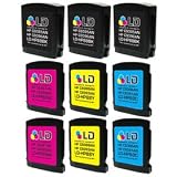 Hewlett Packard (HP) Set of 9 Compatible Ink HP 88XL Cartridges: 3 Black C9396AN, 2 each of Cyan C9391AN, Magenta C9392AN, Yellow C9393AN by LD Products