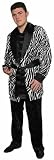 Adult White Zebra Smoking Jacket Costume Size: X-Small