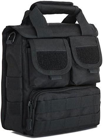 SoldierWill Men Women Military Army Sports Shoulder Bag Handbag(Black)