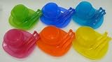 from IKEA IKEA Childrens Plastic Dining Set with Plates, Bowls, Cups and Cutlery 6 of each