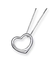 Sterling Silver Floating Heart on Box Chain