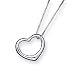 Flawless Sterling Silver Floating Heart QG2079-16