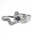 Sterling Silver w/ CZ Ring - Size: 6-9 - Clear CZ